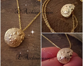 The Little Mermaid Inspired - Ariel Voice - Ursula necklace - seashell - seashell necklace - 18k gold plated brass