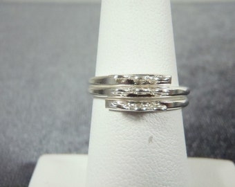 Sterling Silver Adjustable Starter Charm Ring Sz.6 1/4 R171