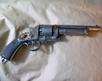 Steampunk 1860 Confederate Le Mat Black Powder Revolver Replica