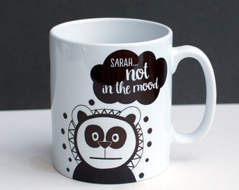 Moody Panda Coffee Mug / Grumpy Gift / Personalised Mug / Cute Panda Mug / Mug Gift / Personalized Mug Gift / Comedy Panda Gift / Humour Mug