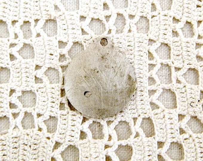 Vintage Silver Saint Christopher Medallion / Religious Jewelry / Catholic Pendant / St Chris / Religion Traveller Charm / Tourist / Religion Vintage Silver Saint Christopher Medallion / Religious Jewelry / Catholic Pendant / St Chris / Religion Traveller Charm / Tourist / Religion