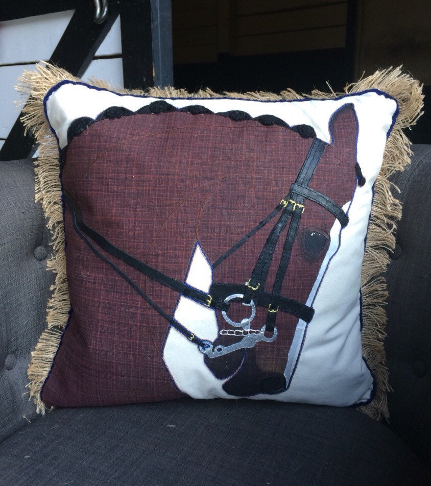 custom horse pillow