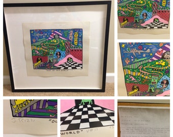 Original Painting "Out of this World" Original Artwork Signed by Rizzi