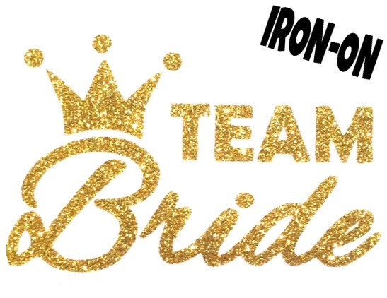 Diy Bridal Team Bride Iron On Vinyl Applique Logo Decal