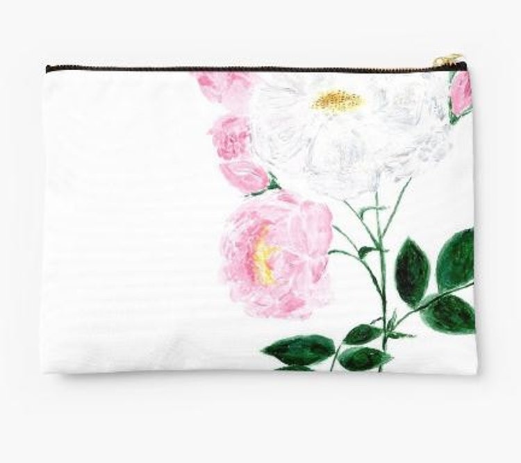 Rose Makeup Bag floral makeup bag rose carry all rose by lake1221