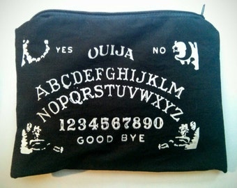 Ouija Board Zippered Accessory Bag | Psychic | Occult | Ghost | Spirit | Make Up Bag | 7.5 x 4.5