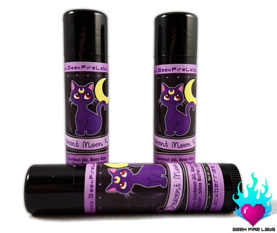 Sailor Moon Luna Crescent Moon Kitty Lip Balm