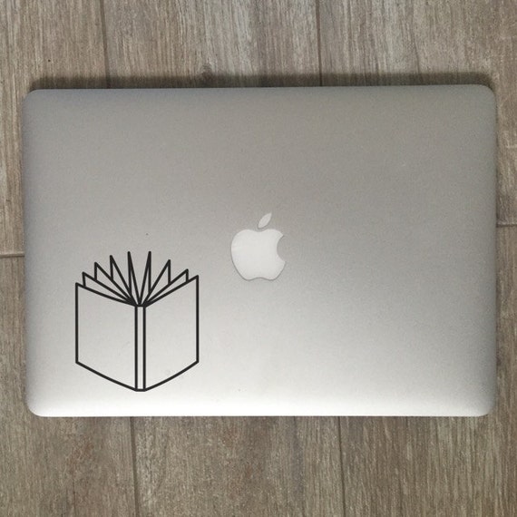 Open Book Vinyl Decal Laptop Decal Macbook Decal