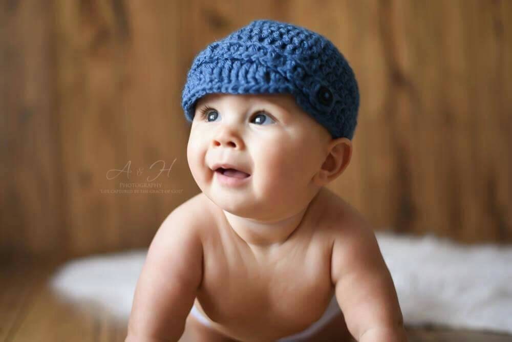 Newsboy hat baby boy newsboy hat crochet blue newsboy hat