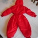 Vintage 1960's Red Toddler Girls' Snowsuit