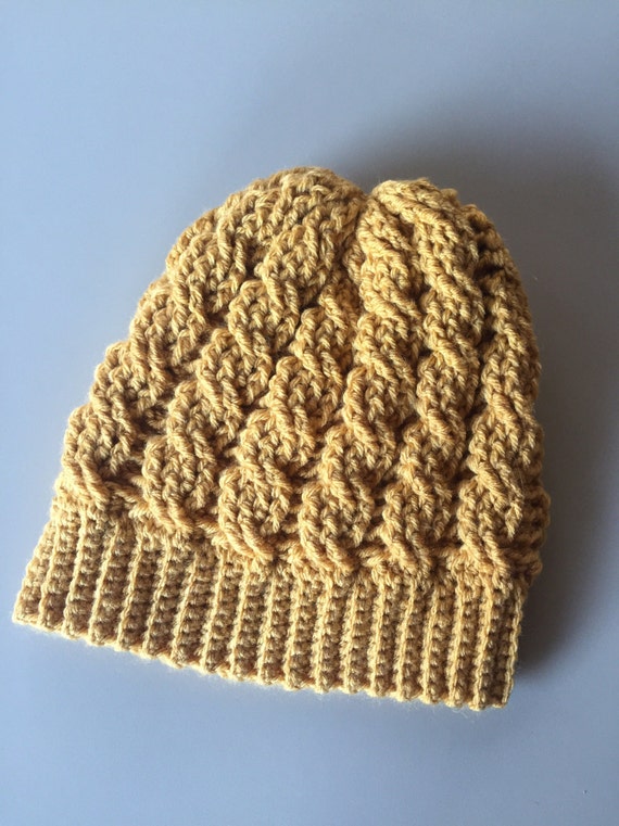 Items similar to Crochet beanie... Cable stitch beanie on Etsy