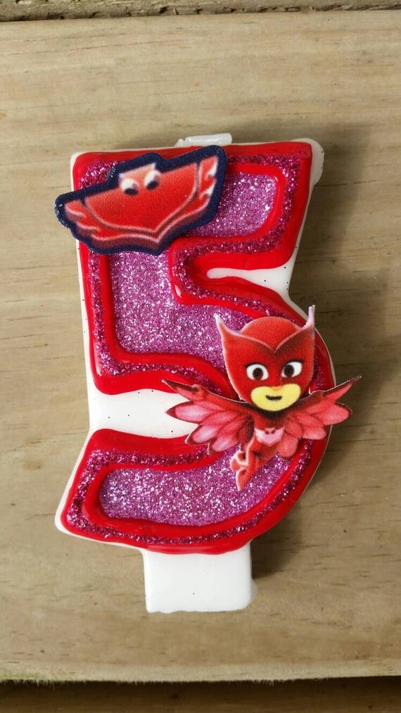 PJ Masks Birthday Candle Owlette Catboy Gekko