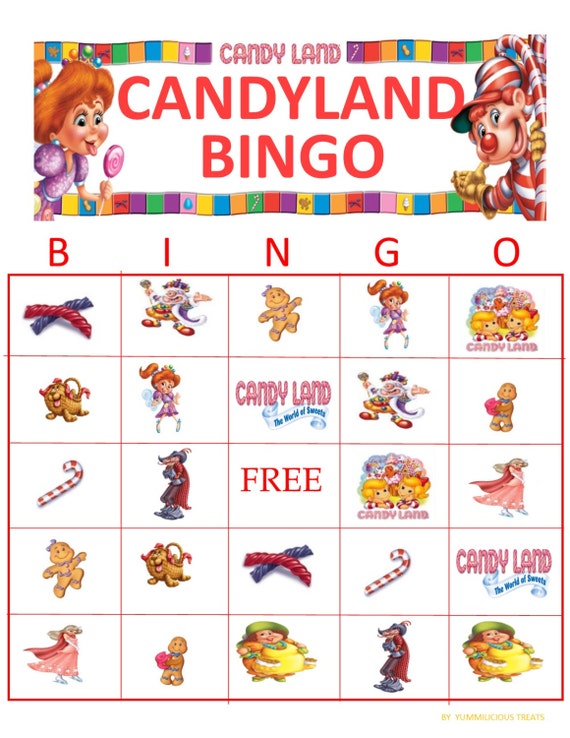 Candyland Bingo Party Game
