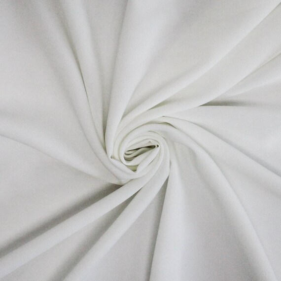 White Stretch Crepe Fabric 1 Yard Style 482