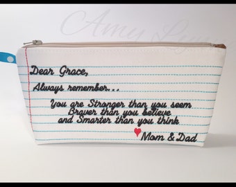 Small Personalized Pencil Pouch, School Pencil Pouch, School Supply Bag, Personalized Pouch, Personalized Bag, Pencil Bag