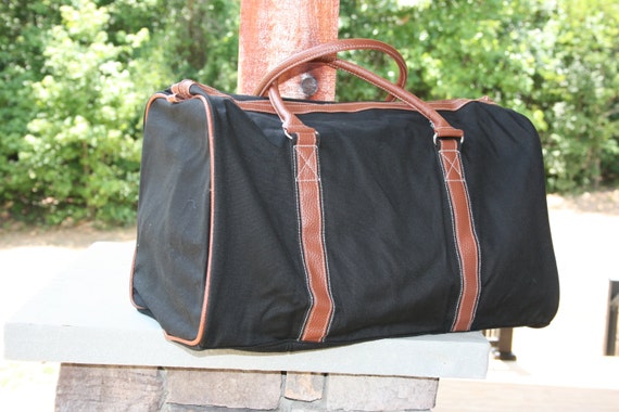 Monogrammed Mens Duffel Bag Personalized Black by DoubleBMonograms