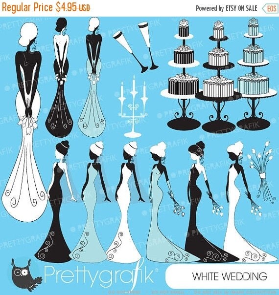 80% OFF SALE Bride wedding clipart commercial use, vector graphics, digital clip art, digital images - CL451 Il_570xn