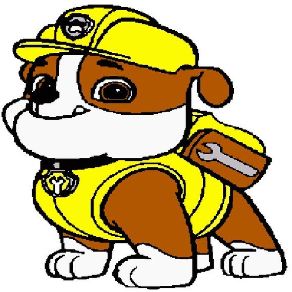 Paw Patrol Rubble Embroidery Design Full Stitch by RachelsQuilting