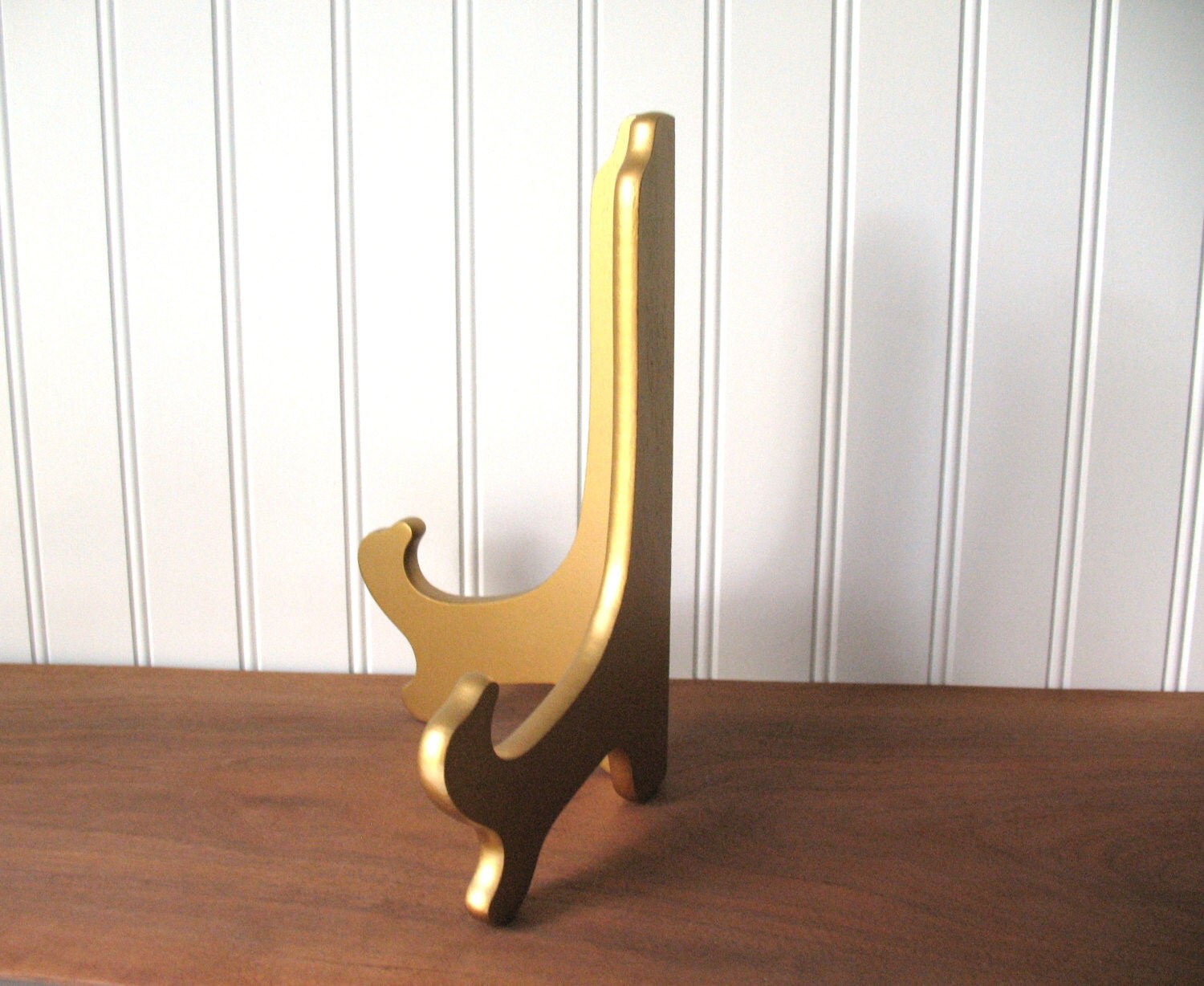 9.25 Tall GOLD EASEL Large Wood Table Top Display