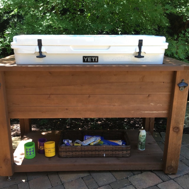 Grill Tables Wood Coolers Bar Carts Reclaimed by RusticWoodWorX