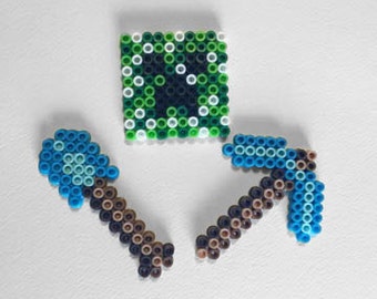 Items similar to Minecraft Perler Bead Heart on Etsy