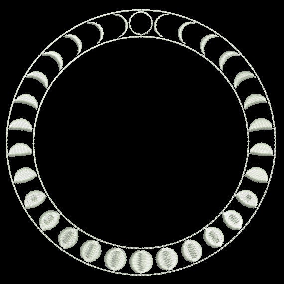 Machine Embroidery Design Instant Download 30 Day Moon Phases 2 from