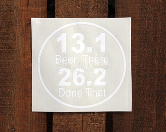 Marathon Runner Decal; 26.2 Vinyl Decal