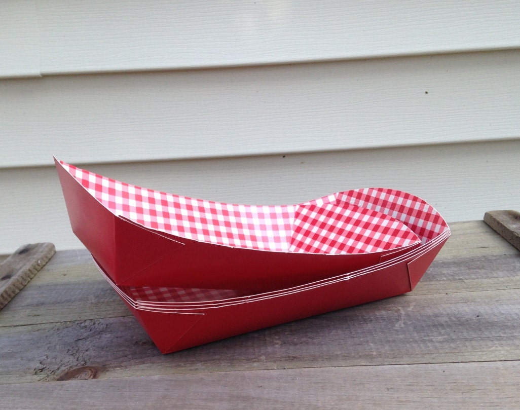 Burger hot dog candy baskets Picnic snack holders BBQ Red