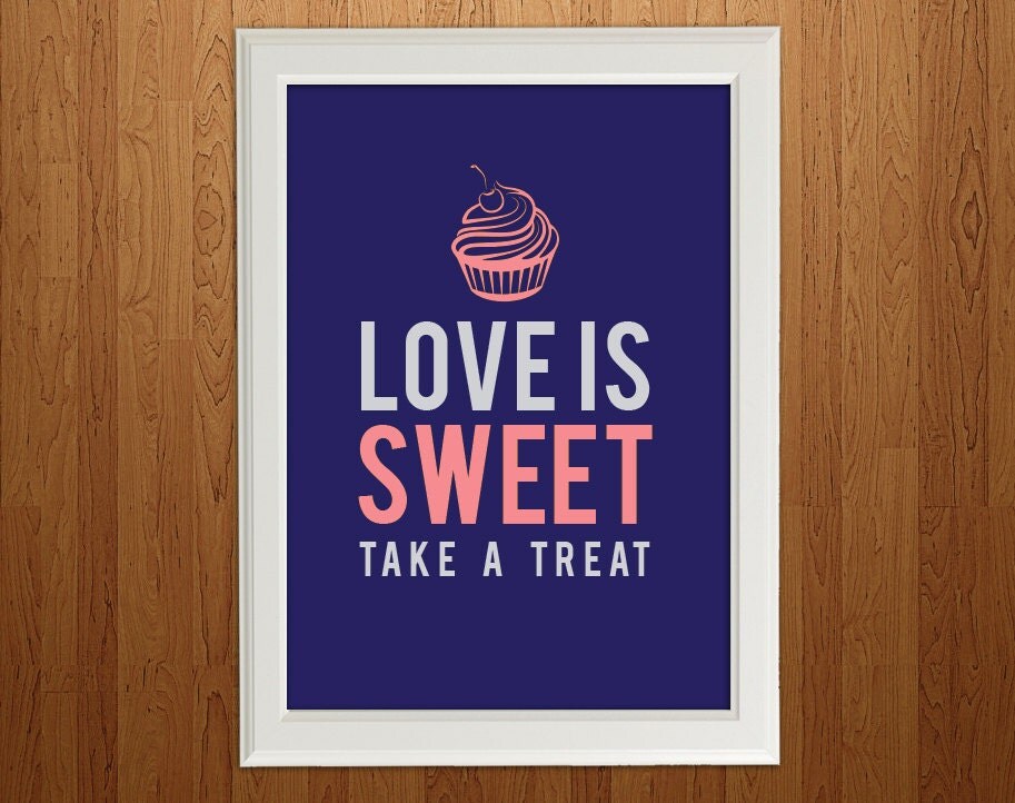 DIY Printable 8x10 / Love is Sweet Take a Treat Sign