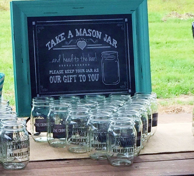 Mason Jar Decal Mason jar sticker Wedding Sticker Decals