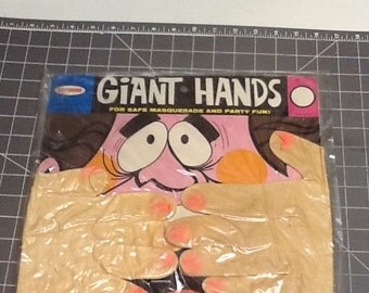 vintage novelty giant ruber hands in original package