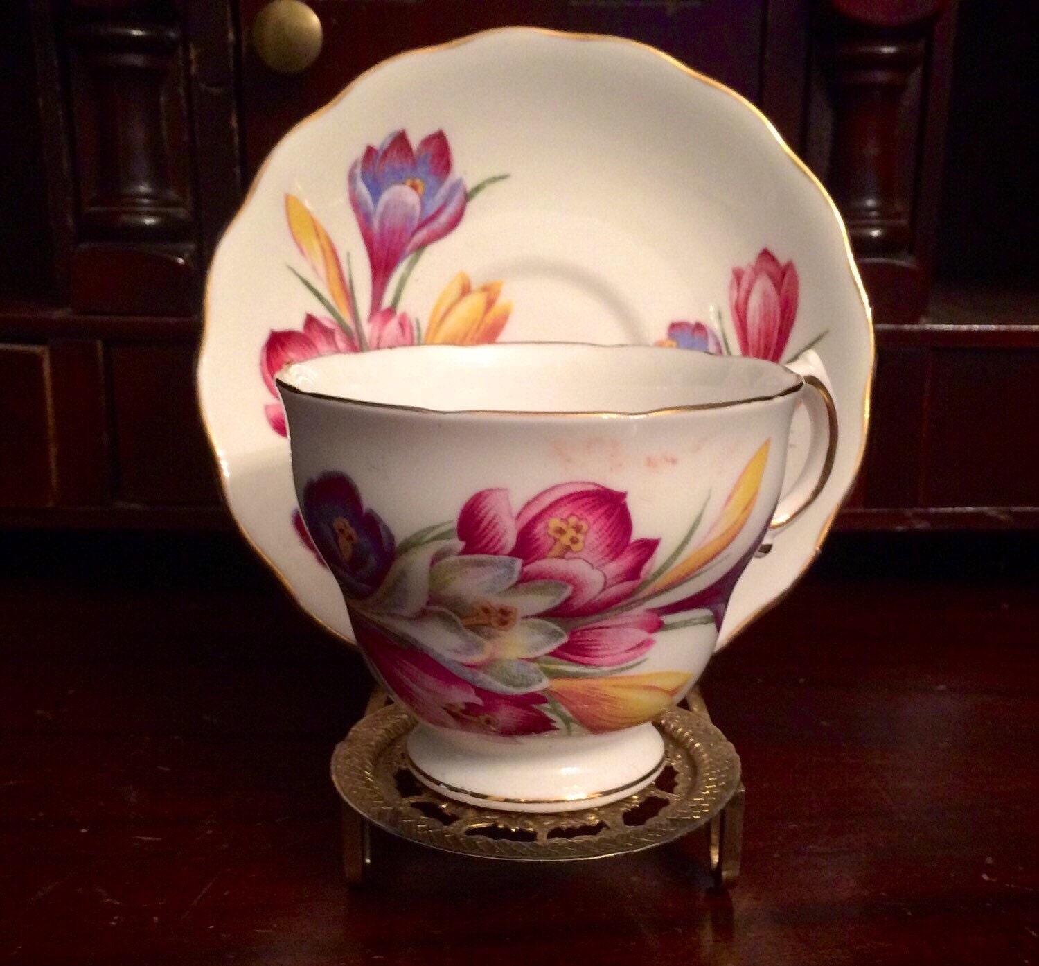 Royal Vale Bone China Tea Cup and Saucer made in England by Kangey