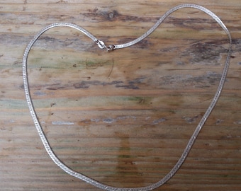 vintage sterling silver ribbon style chain