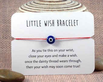 Evil Eye Wish Bracelet // Nazar Bracelet // Lucky Charm Bracelet // Good Luck Bracelet // Protection Bracelet // Lucky Nazar Bracelet