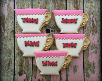 Tea Cup - Tea Time - Afternoon Tea Decorated Sugar Cookies