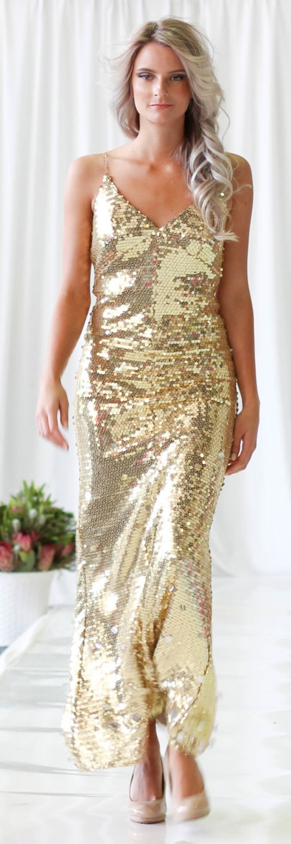 gold reception gown