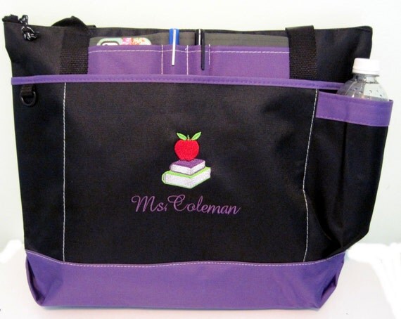 Free Shipping Personalized Teacher Tote Bag Apple Books