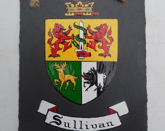Hand-Painted Coat Of Arms on Irish Slate