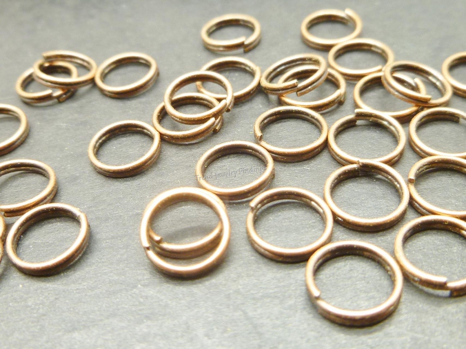 Copper split rings 8mm double loops jumprings Jewelry