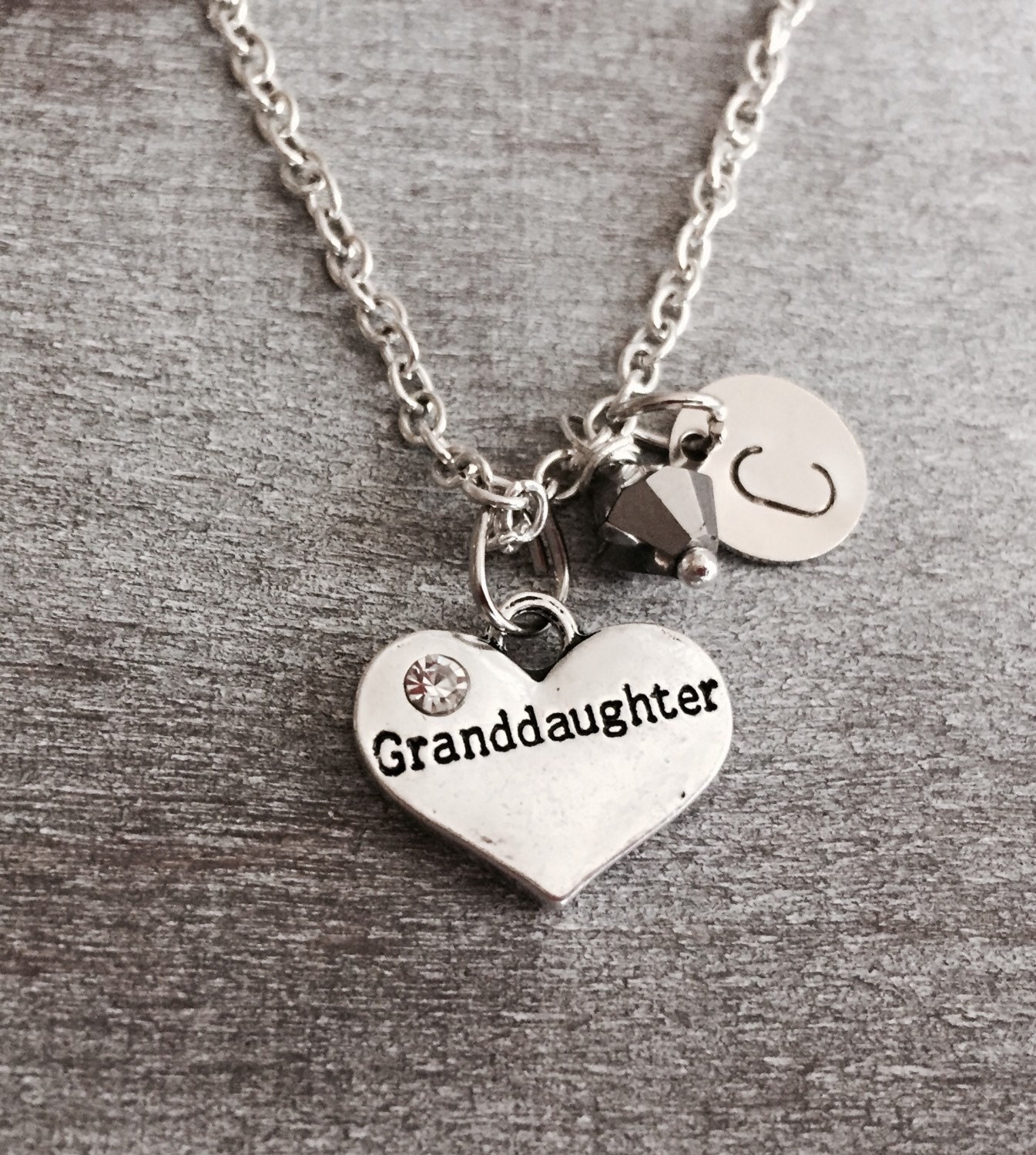 Gift for Granddaughter Silver Necklace Granddaughter by SAjolie