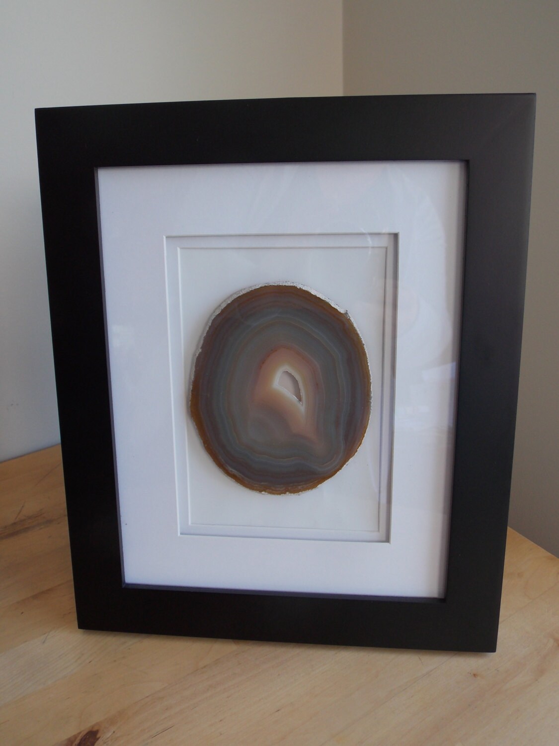 Framed Agate Slice 8x10 Framed Agate Slice Geode Art Agate