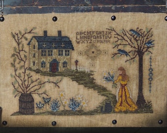 Pattern: She Tends Her Garden Cross Stitch by Kanikis Prims and Whims