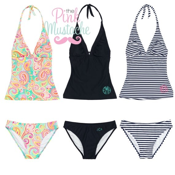 Womens Tankini / Boutique Monogrammed Swimwear / by PinkMustache1