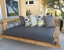 Porch Swing Bed, Chaise Lounge Chair, Day bed swing, Outdoor furniture, Southern Porch Swing, Hanging Bed, Luxury Furniture