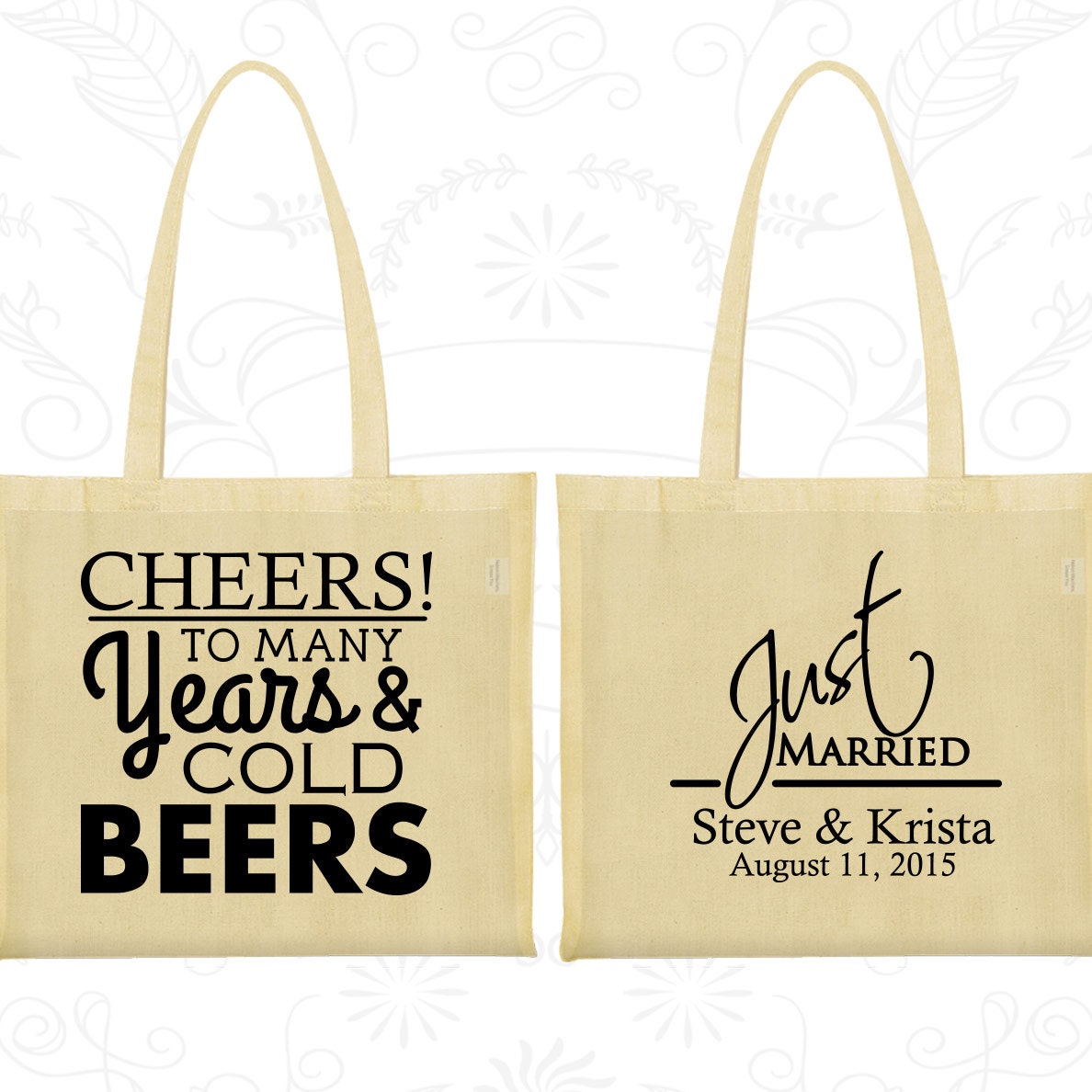 personalized wedding tote bags