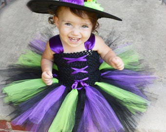 Little Witch Costume, Witch Tutu Costume, Baby Witch Costume, Adorable Baby Costume, Baby Halloween Costume, Tutu Halloween Costume, Witch