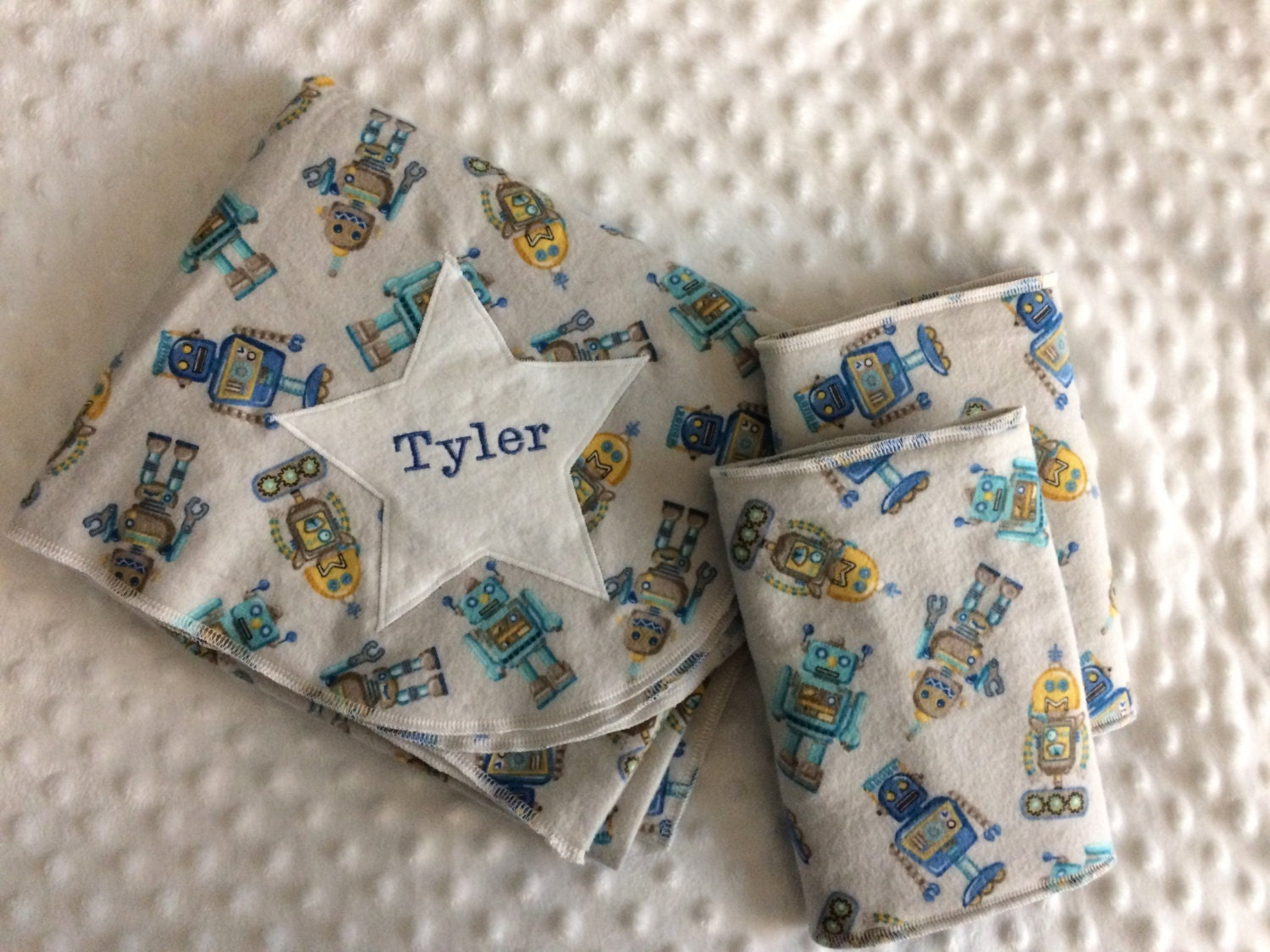 Extra Large handmade flannel receiving blanket by GramsCozyCorner