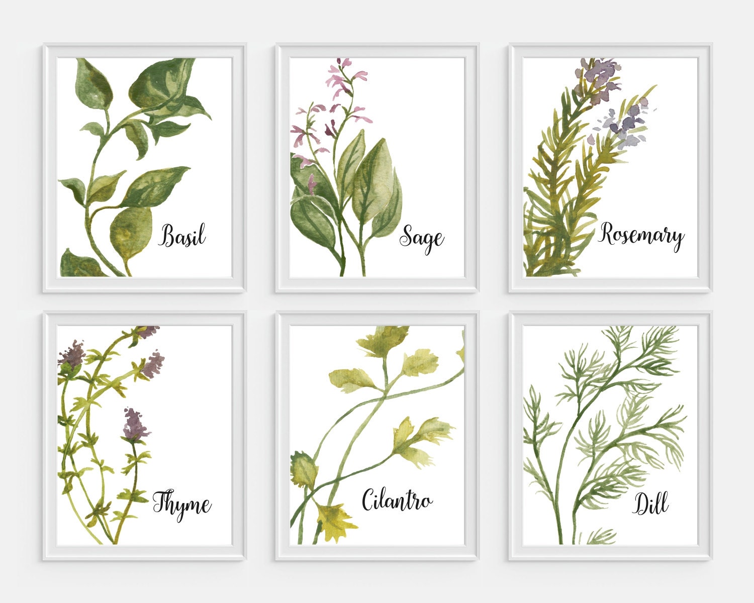 kitchen wall art herbs