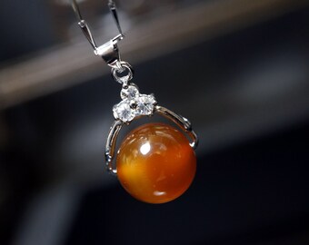 Natural Red Carnelian Necklace, Chakra Crystal Healing Pendant, Carnelian Earrings Silver, Yoga Necklace, Simple Red Bead Necklace