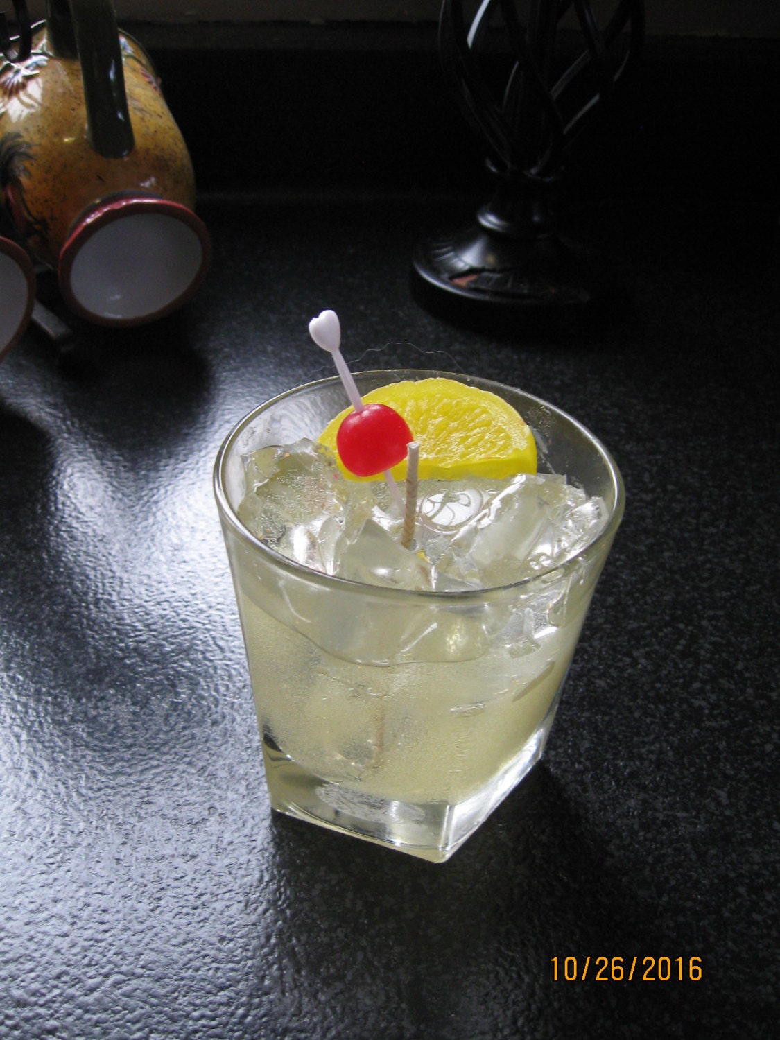 Whiskey Sour Drink Candle made with Gel Wax
